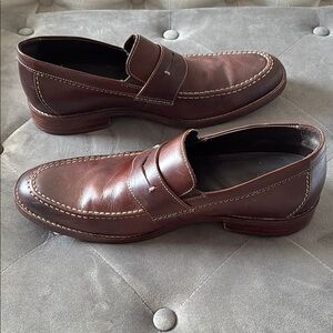 Johnston & Murphy Dark Brown Leather Slip-Ons